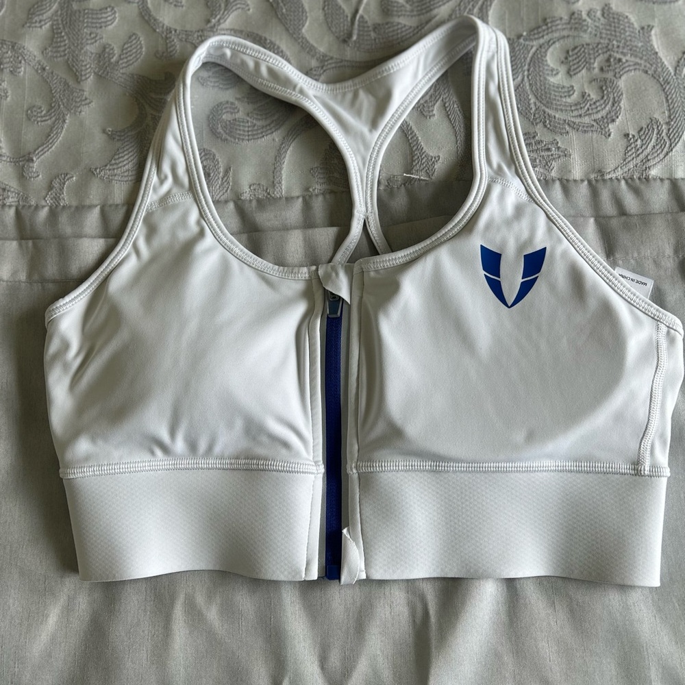 Blue and White Firm Abs Women's Workout Set - Picture 4 of 8